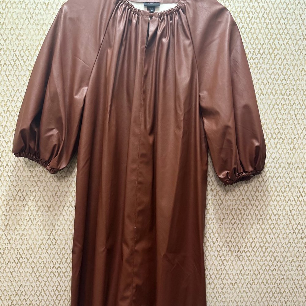 Who What Wear Faux Leather Dress
